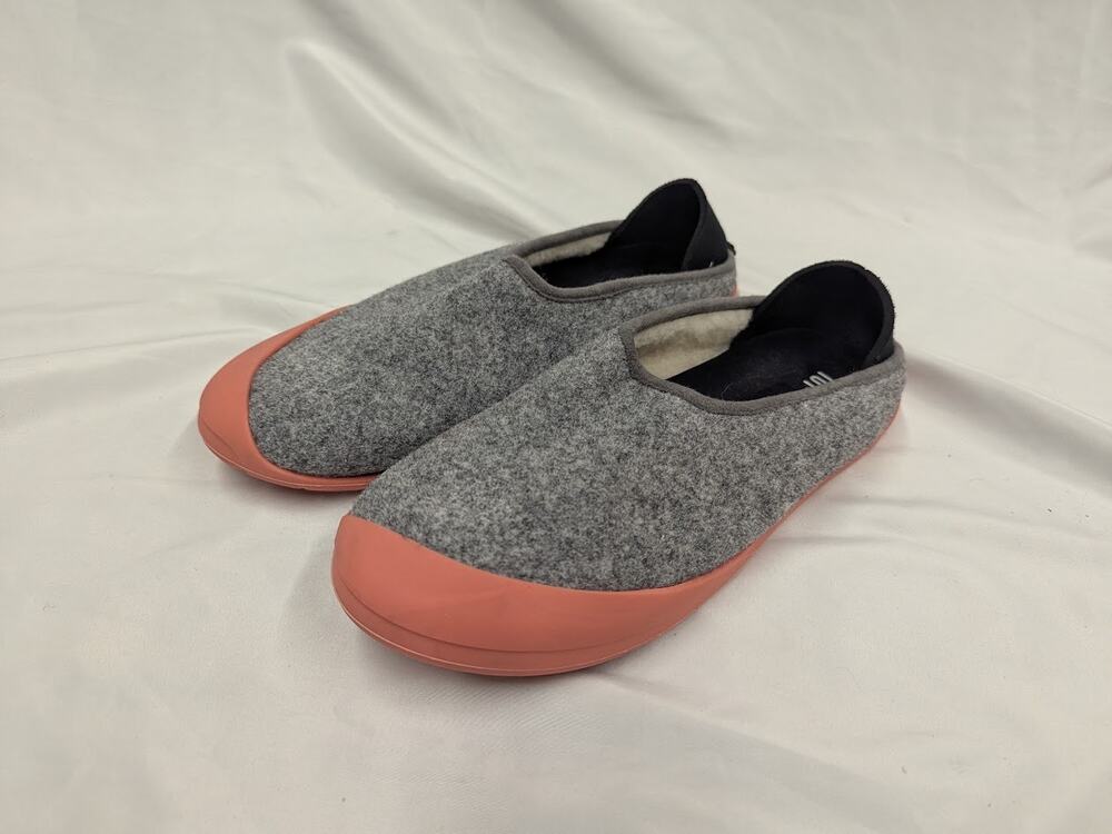 Mahabis Gray Wool Slippers Detachable Sole Comfort Shoes Women EU 41 US 9.5